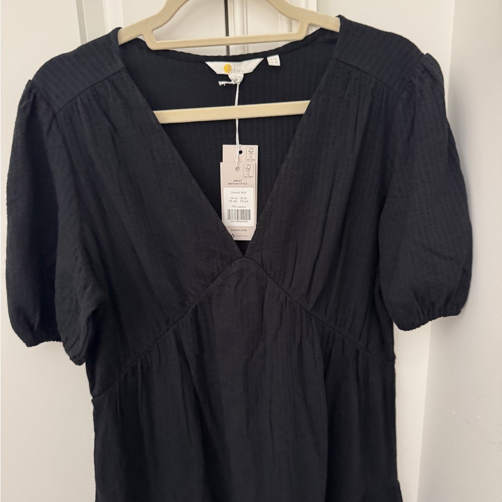 Boden Black Midi Dress 8L